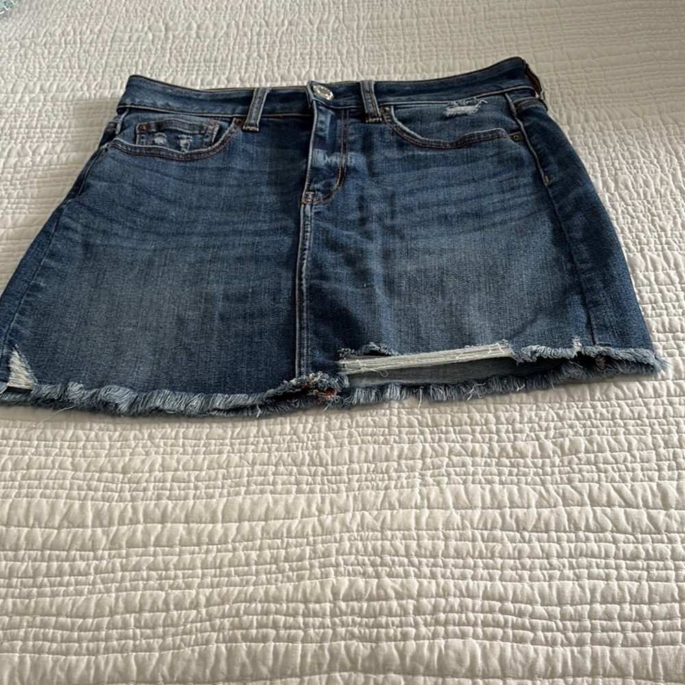 American Eagle Outfitters Blue Denim Mini Skirt Casual